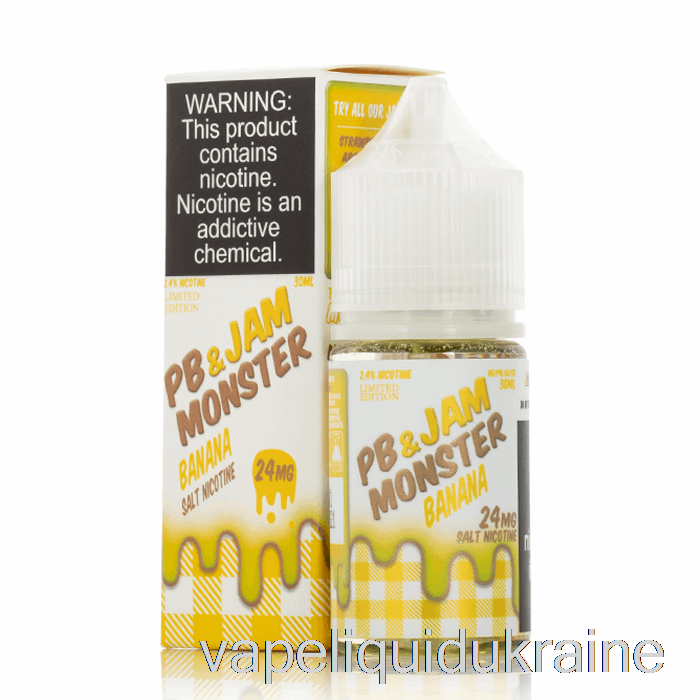 Vape Liquid Ukraine Banana - PB and Jam Monster Salts - 30mL 24mg